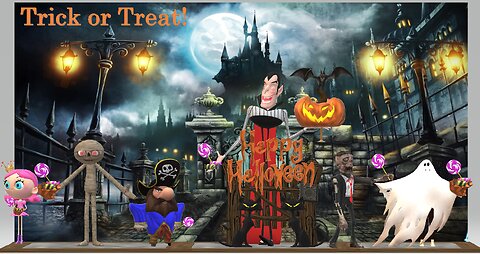 Monster Mash - Bobby Pickett - Happy Halloween - Halloween Party Video - Trick or Treat