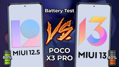 MIUI 12.5 vs MIUI 13 | Teste de BATERIA no POCO X3 PRO! | Android 11 vs Android 12