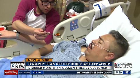 Community rallies behind taco cook stabbed by customer