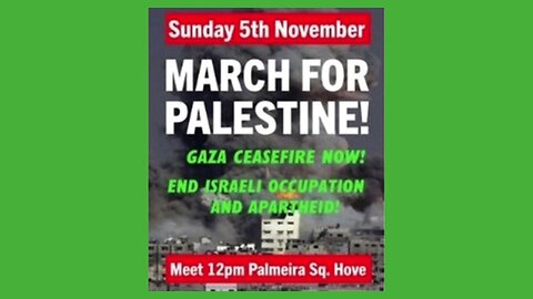 Palestine Ceasefire March Brighton & Hove 5th November 2023