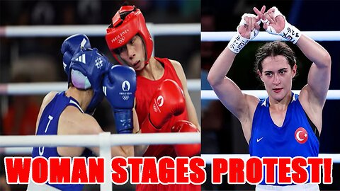 Male Boxer gets SHOCKING CONTROVERSIAL WIN over Female at Olympics! Female stages MASSIVE PROTEST!