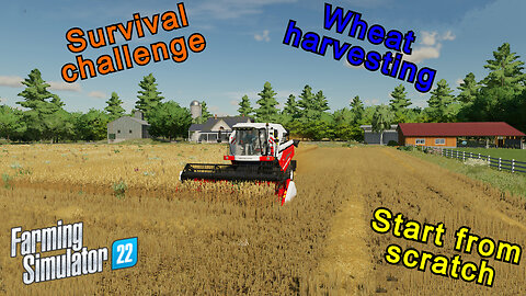 Wheat harvesting | Farming Simulator 22 | Chilliwack map | Timelapse | (1080p60)