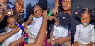 Black Women Stand Around Smiling While Installing A Lace front Wig On An Infant! Is This OK?