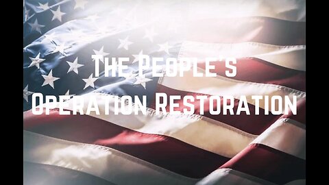 The People’s Operation Restoration Presentation by Michelle Klann & Maureen Steele