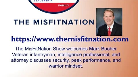 The MisFitNation Show chat with Mark Booher - Veteran infantryman, intelligence professional