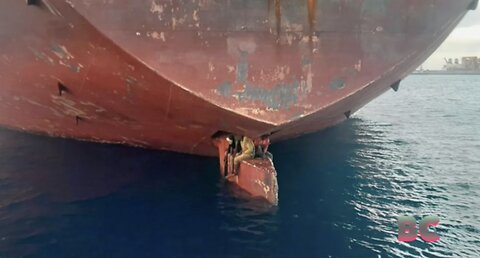 3 Nigerian stowaways found on ship's rudder after 11 days at sea