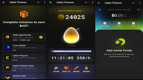 Cyber Finance | Crack Eggs To Start Earning $CFI Token | New Telegram Crypto Mining Bot