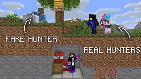 Minecraft Speedrunner VS 3 Hunters But With A SPY