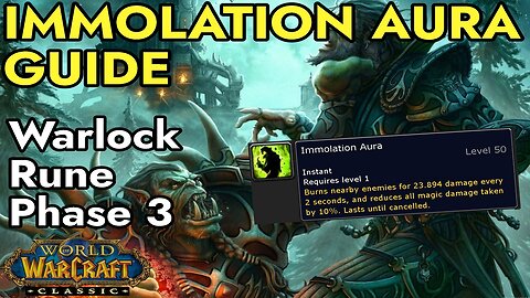 Warlock Rune of Immolation Guide | WoW Classic SoD
