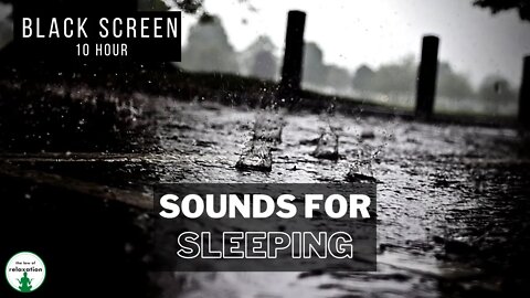 Rain Sounds for Sleeping | Black Screen | 10 hours no thunder