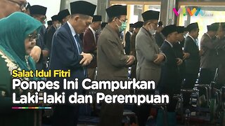 GEGER! Sholat Idul Fitri di Pesantren Ini Campurkan Laki laki dan Perempuan