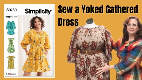 Sewing Simplicity 9780 - A yoked Gathered Dress in a Fun Fall Print