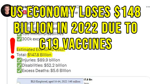 Bombshell Vax Analysis Finds $147 Billion In Economic Damage - 10's of Millions Injured or Disabled