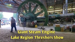 Lake Region Threshers Show- Log Cabins and Large Engines