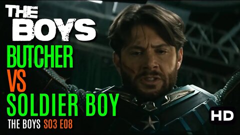 Butcher VS Soldier Boy Fight Scene | The Boys Season 3 Episode 8 HD Clip