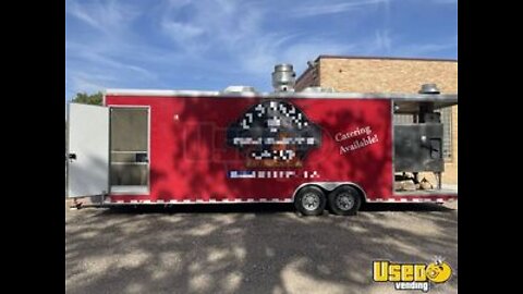 2014 Worldwide 8' x 30' Commercial BBQ Kitchen Concession Trailer w/ Porch for Sale in South Dakota