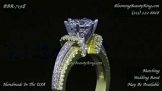 BBR 719E Diamond Engagement Ring By Blooming Beauty Ring Company