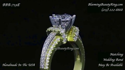 BBR 719E Diamond Engagement Ring By Blooming Beauty Ring Company