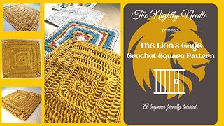 CAL #1 Crochet Pattern: The Lion's Cage Square Tutorial