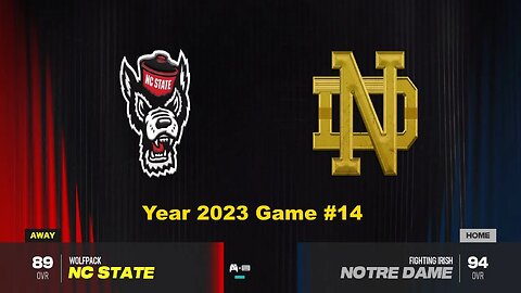 CFB 24 NC State Wolfpack Vs Notre Dame Year 2023