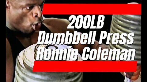 Ronnie Coleman 200lb dumbbell press at the Gym