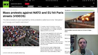 Mass protests against NATO and EU his Paris streets