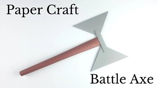 How To Make Paper Craft Battle Axe - DIY Easy Paper Crafts