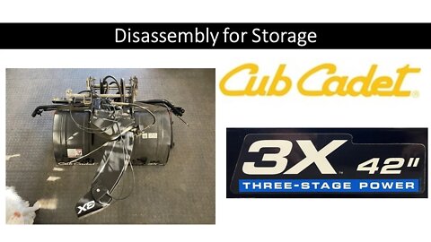 Cub Cadet 3X Snow Blower Storage