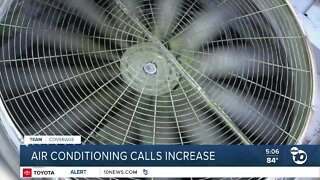 Air conditioning calls increase