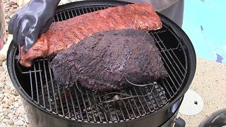 Texas Brisket on WSM(1/3)