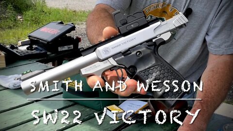 Smith and Wesson SW22 victory 22lr target pistol at3 red dot & Tandemkross trigger & grips