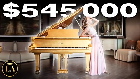$545,000 Fazioli 24K Gold Leaf Luxury Piano