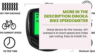 More In The Description DINOKA Bike Speedometer Waterproof Wireless Bicycle Computer Bike Compu...