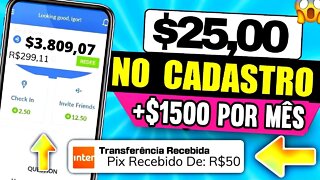 [ CORRE😱] LANÇOU Ganhe $25 no CADASTRO (+$1500 Por mês) Como Ganhar Dinheiro Online