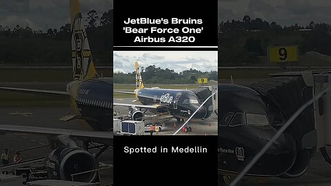 @jetblue @BostonBruinsNHL 'Bear Force One' Airbus A320 Spotted in Medellin, Colombia