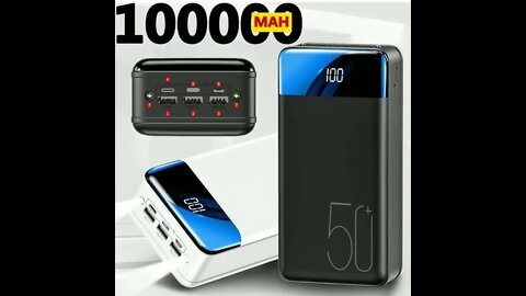 2022 New Genuine 100000mAh/98000mAh Large Capacity Mobile Power Bank Universal 5V 2.1A Fast Charging