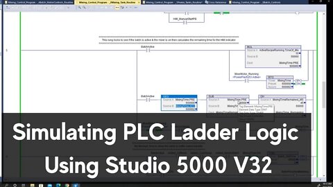 Simulating Ladder Logic in Studio 5000 With FactoryTalk View Studio | Batching PLC Day-42