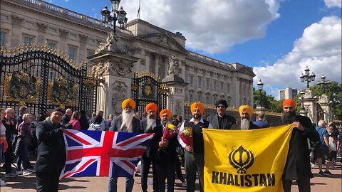 British Sikhs Pay Tribute To Her Majesty Queen Elizabeth II | Khalistan Referendum QE2 Centre