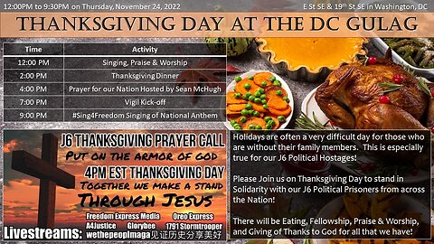 LIVE from DC Gulag on Thanksgiving Day!