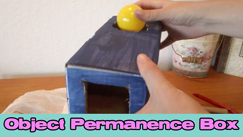 DIY object permanence box: Montessori materials
