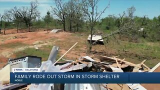 Family Rode Out Storm in Storm Shelter