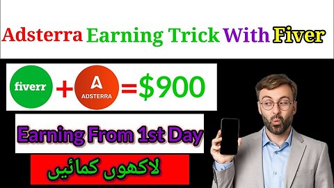 Adsterra earning method using fiver || 29 earn and learn