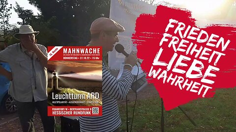 Klartext-Rheinmain liest dem HR die Leviten - Leuchtturm ARD Mahnwache in FFM / 27.10.22