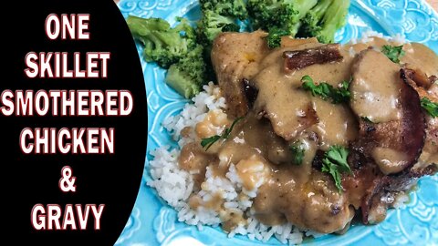 SMOTHERED CHICKEN WITH GRAVY RECIPE | Easy Whats For Dinner | #stayhome and cook #withme