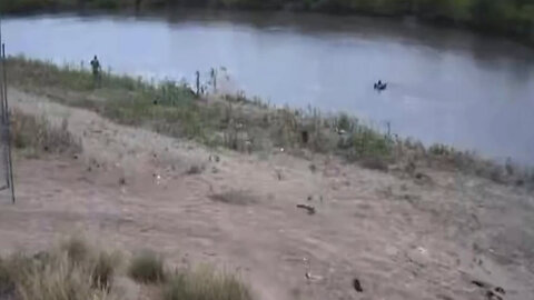 Abandoned migrant child drifts down Rio Grande on flotation device