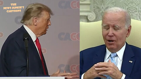 Biden has to continue building Trump's border wall: "The money was appropriated for the border wall. I tried to get them to re-direct that money.. I can't stop that." Trump mocks Biden's inability to find his way off a stage.
