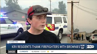 Wofford Heights resident thanks firefighters with brownies
