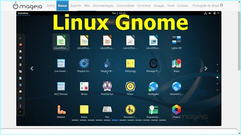 Mageia 8 Linux Gnome lançamemto. Distro segura e estável. Desenvolvido e mantido pela comunidade
