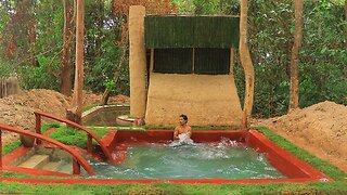 How To Build Mud House - Fish Pond And Swimming Pool Part 2
