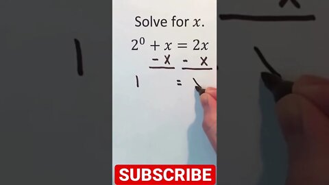 Algebraic equation. Solve x.